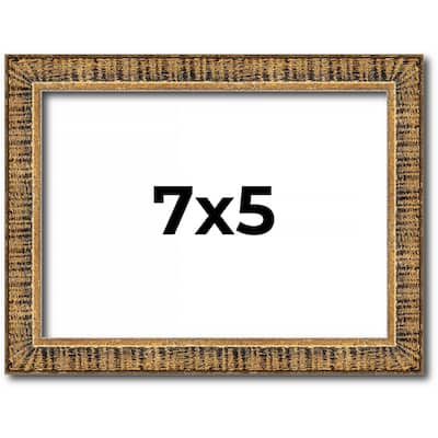 7x5 Frame Gold Picture Frame - Complete Modern Photo Frame Includes UV