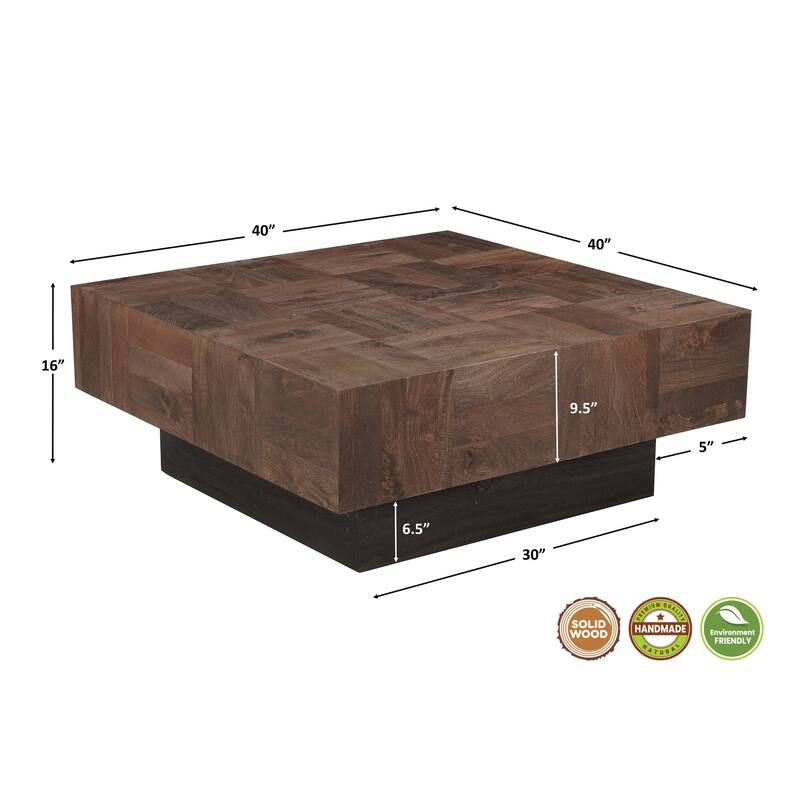 Caden Modern Solid Wood Coffee Table