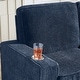 preview thumbnail 18 of 39, 83.86" Corduroy Fabric 3-Seater Sofa with Cup Holders