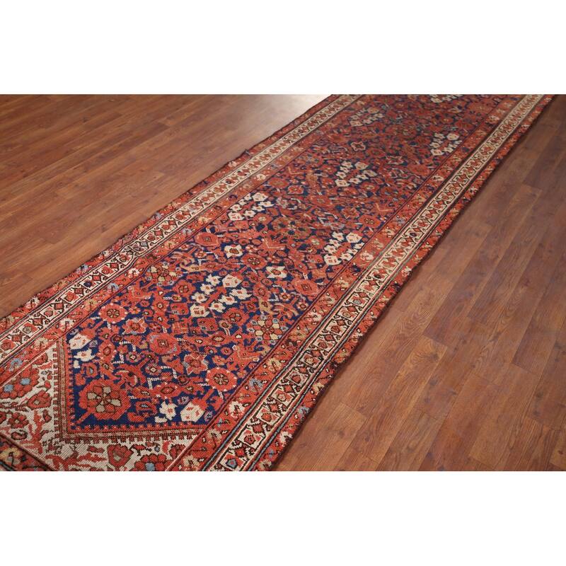 Malayer Antique Persian Runner Rug Handmade Wool Carpet - 3'1" x 13'3"