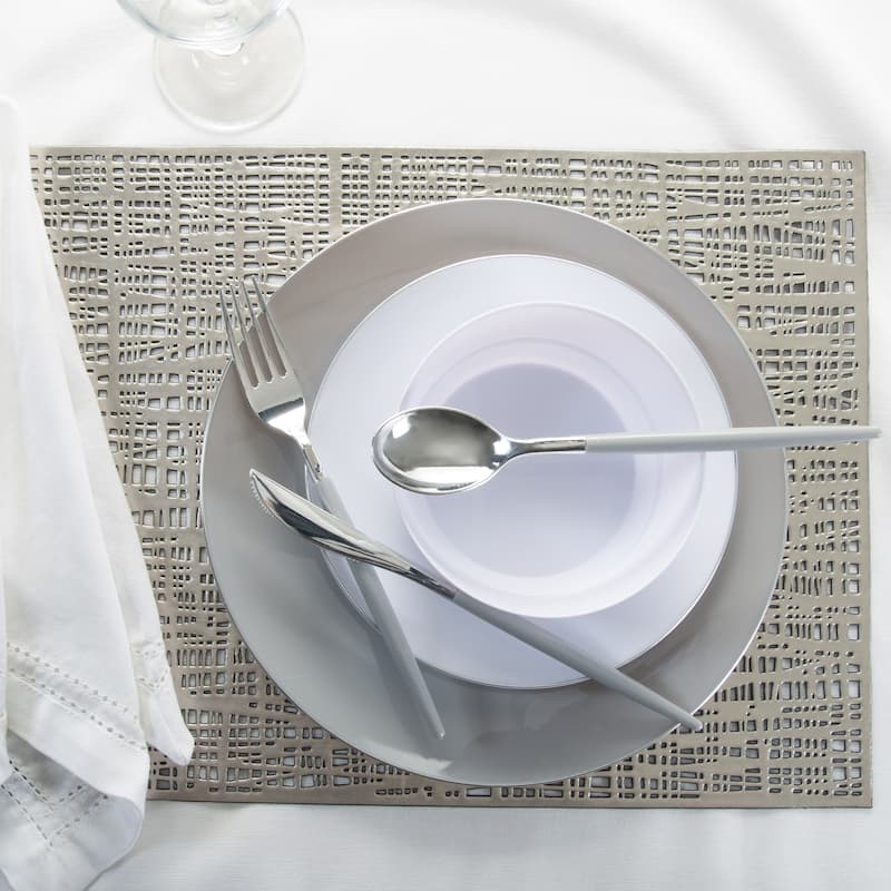 Home Details 4 Pack Barcelona Metallic Placemat