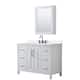 Option White, Black Trim, White Quartz Top