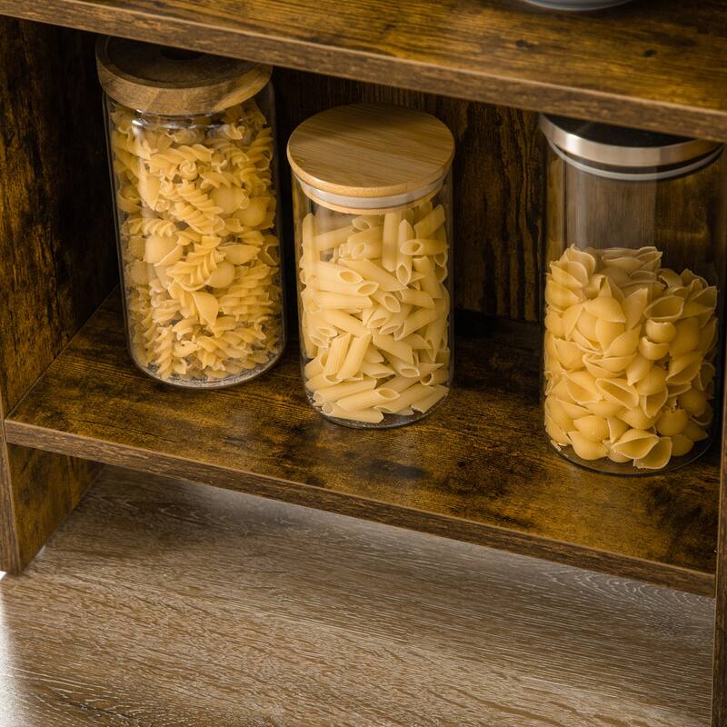 Extendable Bar Table Storage Foldable Counter Height Table