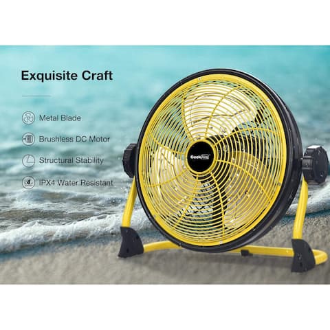 12inch Rechargeable Portable Cordless Fan, Battery Operated