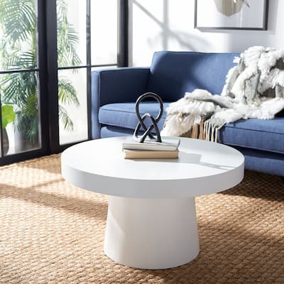 SAFAVIEH Jaria Paper Mache Round Coffee Table - 31.6" W x 31.6" L x 17.8" H