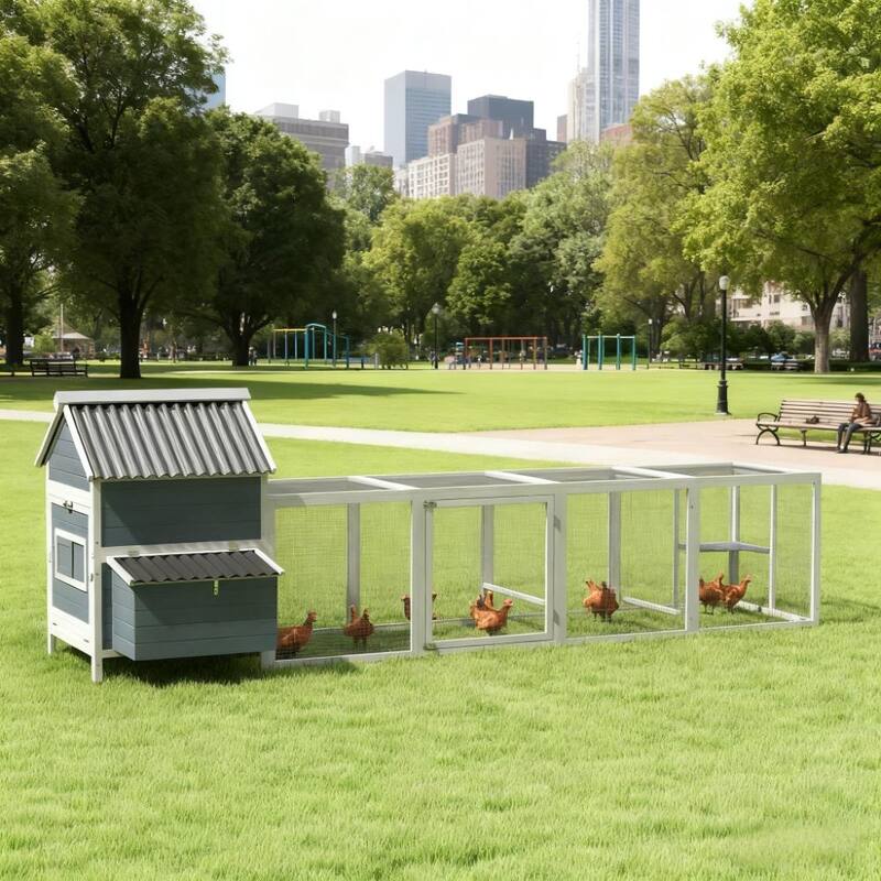 Extra Large Wooden Chicken Coop for 10-15 Chickens