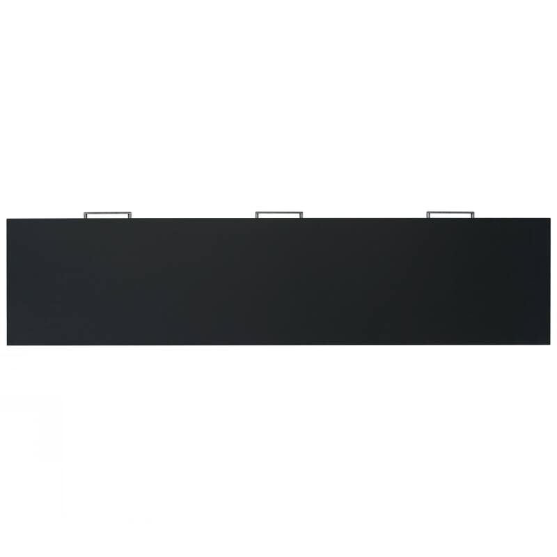 Farmhouse Entryway Table with 3 Drawers, Painted Console Table with Bottom Shelf & Iron Handles