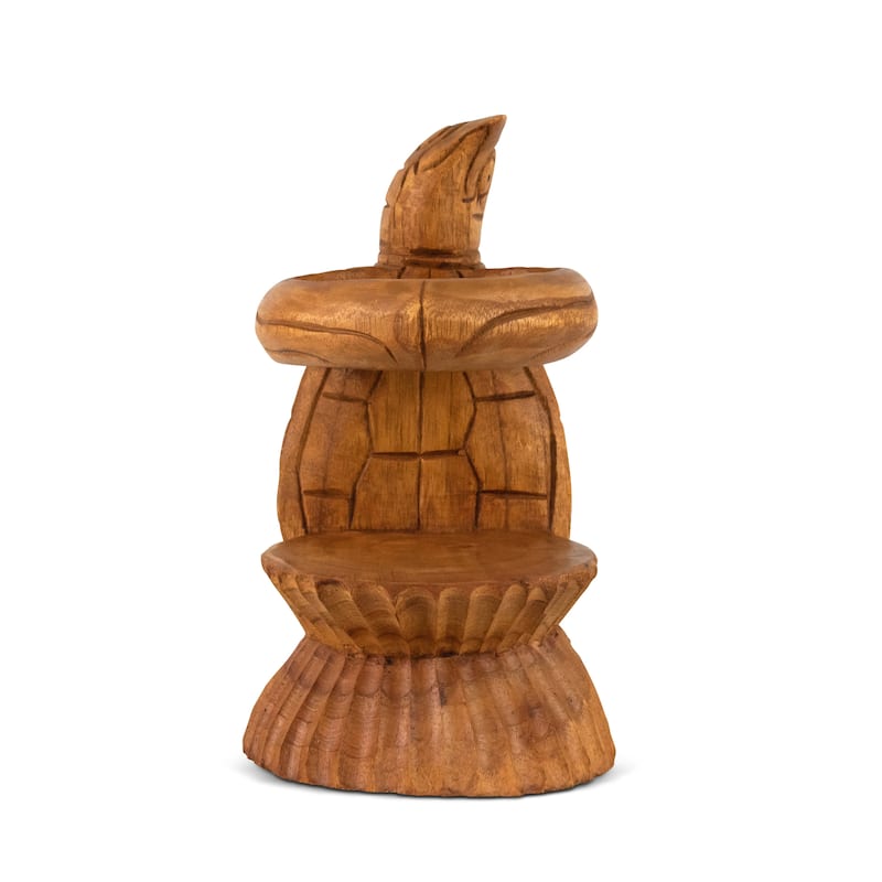 Wooden Hand Carved Turtle Wine Bottle Holder Rack Handmade Tabletop Wood Home Decor Accent Decoration Gift Bar Art Handcraft