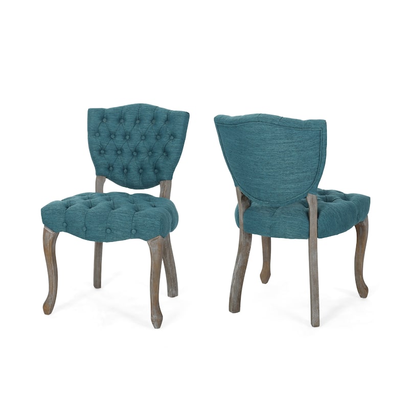 Crosswind Diamond Stitch Fabric Dining Chair by Christopher Knight Home