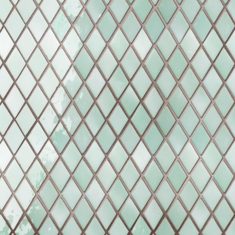Merola Tile Hudson Kite Mint Green 10-1/8" x 11-3/4" Porcelain Mosaic Floor and Wall Tile