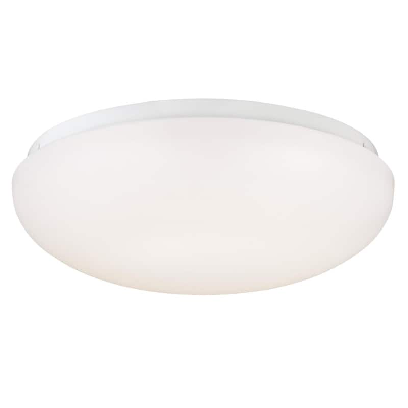 Westinghouse 11-Inch Round LED Indoor Flush Mount Ceiling Fixture, White Finish with White Acrylic Shade - White