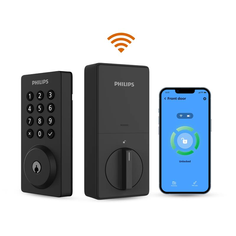 Philips Smart Wi-Fi Door Lock with Push Button Keypad and Handle Set