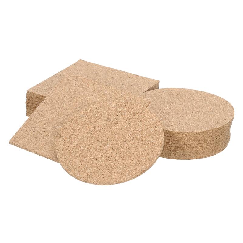 Wooden Cork Coasters for Drink Absorbent Square Drink Coasters - 100Pcs