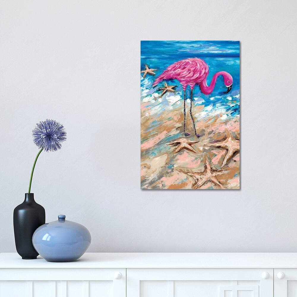 iCanvas "Flamingo of Bonaire" by Estelle Grengs Canvas Print
