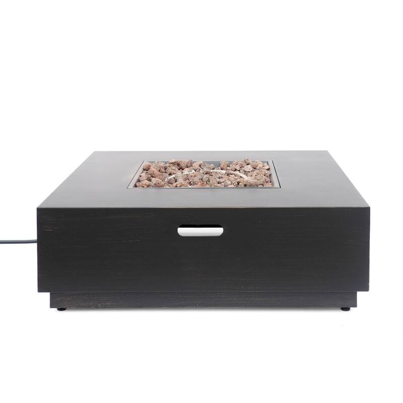 39 in. W x 39 in. D x 13 in. H Square Propane Burning Outdoor Fire Pit