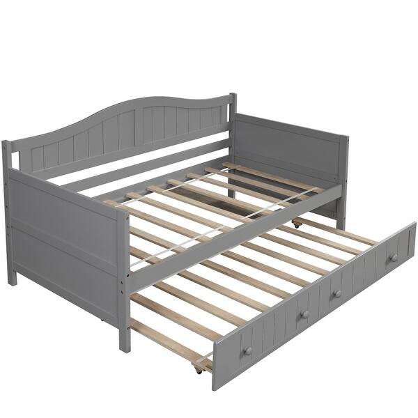 Harper Bright Designs Twin Wooden Daybed With Trundle Bed Overstock 32423187