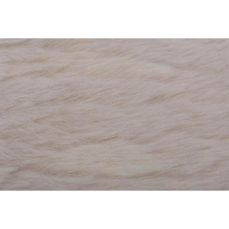 Serenta FauxFur Rug Sheepskin Shape Pelt Rug with Slip Stopping Pad