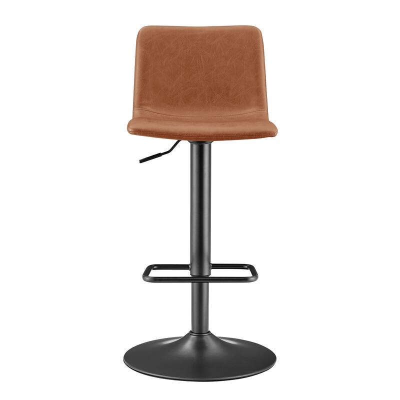 NPD Furniture Bruce Faux Leather Gaslift Bar Stool (Set of 2)