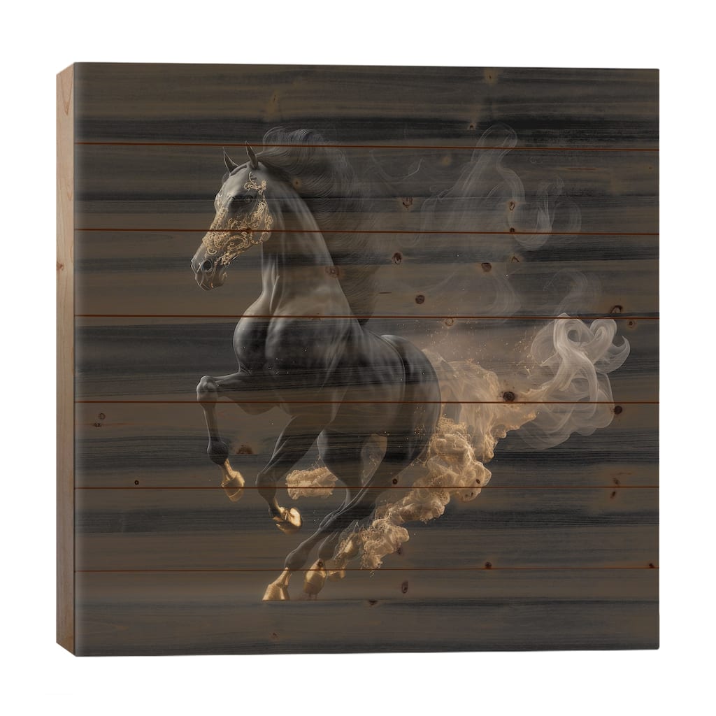 Midnight Monarch, Horse Print On Wood by Spacescapes - Multi-Color
