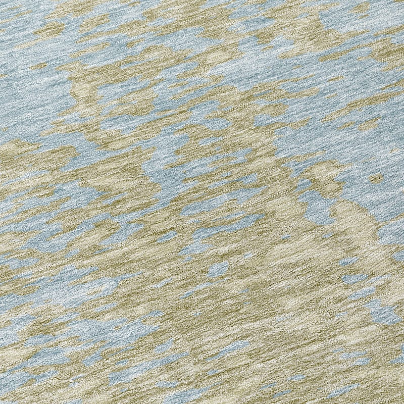 Machine Washable Indoor/ Outdoor Modern Abstract Chantille Rug