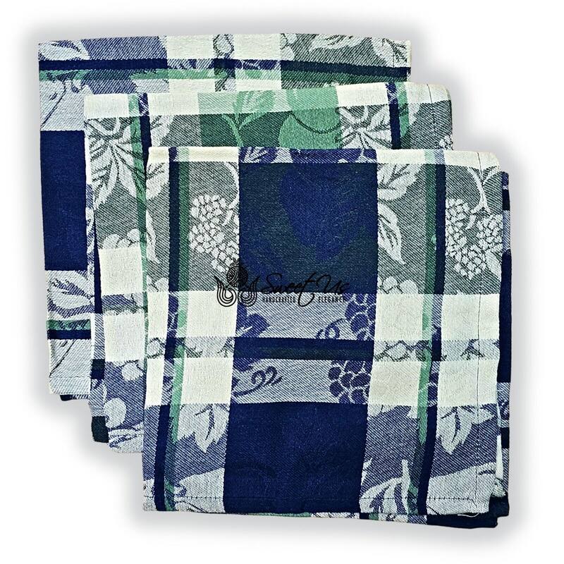 Plaid Jacquard Cotton Delicate Floral Tablecloth Collection