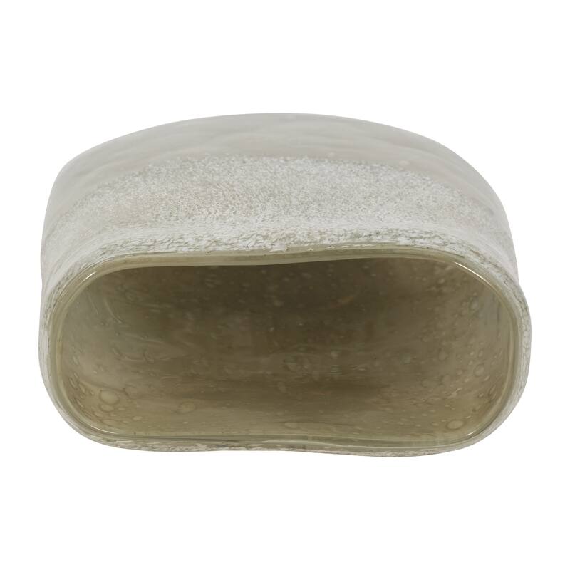 Sagebrook Home Mia Medium 10-inch Green Glass Vase Elegant Glass Decor for Contemporary Homes