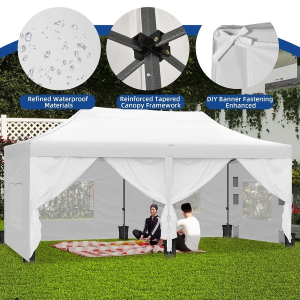Privacy Screen Outdoor Buy GOUTIME 10x20 Pop Up Canopy Tent With