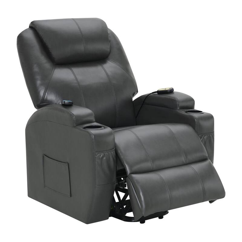 Rexford Power Lift Recliner Chair with Massage Champagne