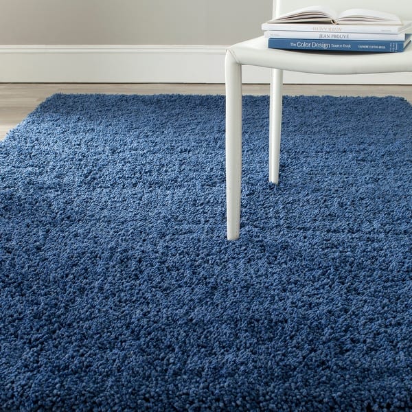 slide 2 of 7, Martha Stewart by SAFAVIEH Handmade Guri Shag Rug 5' x 8' - Ink - Rectangle