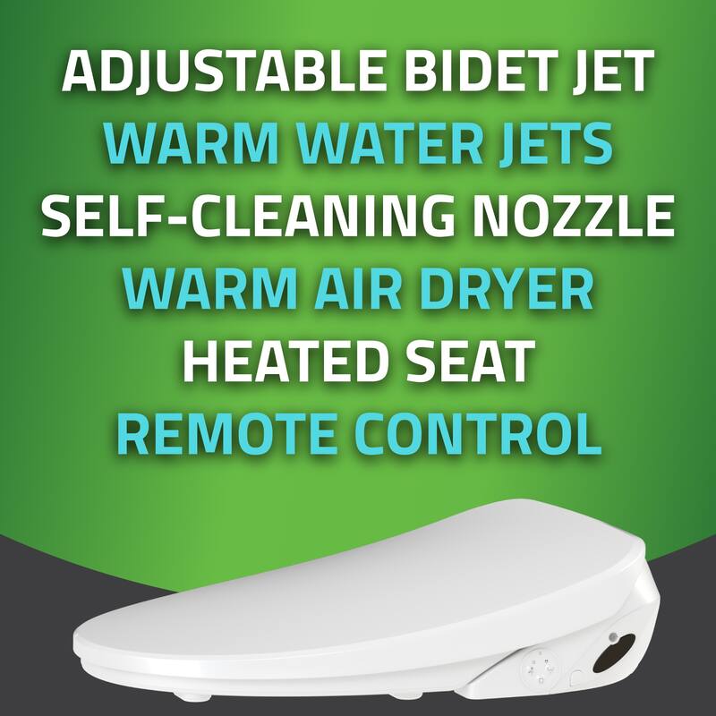 Ember Smart Electric Bidet Toilet Seat with Remote Pad and Heated Seat
