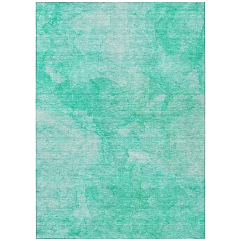Machine Washable Indoor/ Outdoor Chantille Abstract Watercolor Rug