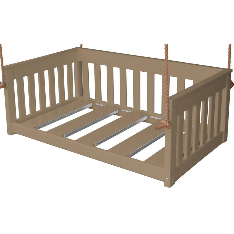 Poly Lumber Deep Seating Mission Swing with Rope - 50" - Weatherwood
