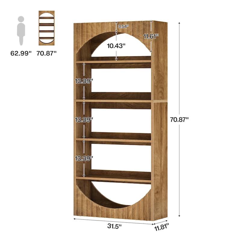 70.8-inch Tall Bookshelf