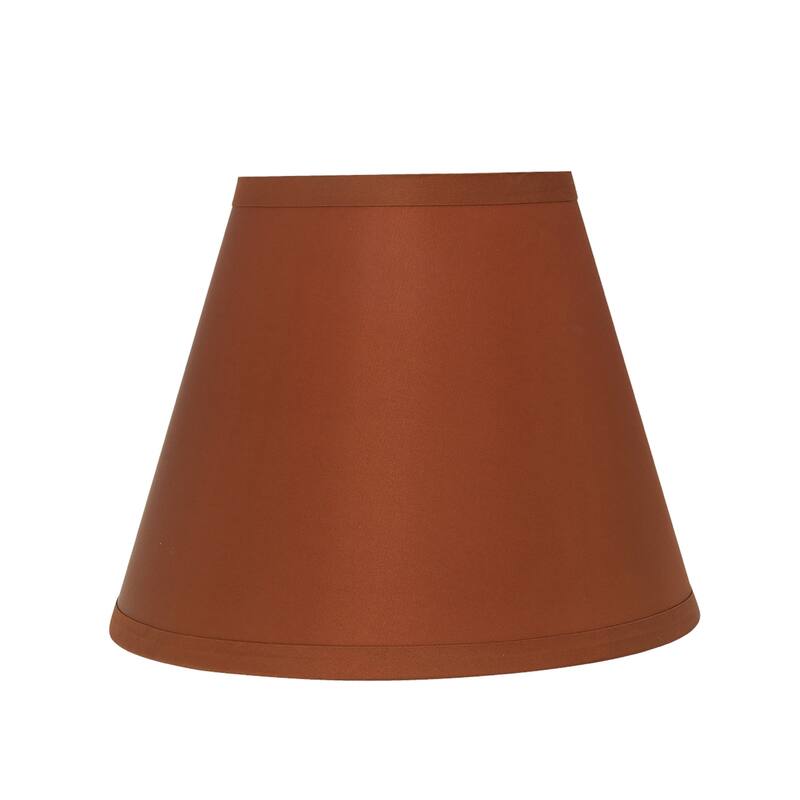 Aspen Creative Hardback Empire Shaped Spider Construction Lamp Shade in Burnt Orange (7" x 13" x 9 1/2") - BURNT ORANGE