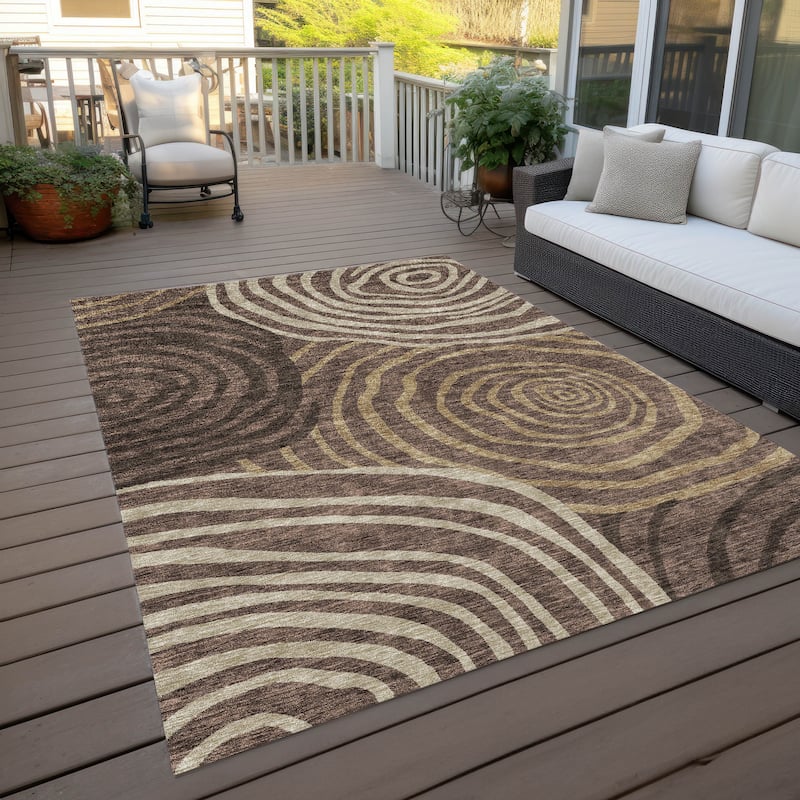 Machine Washable Indoor/ Outdoor Chantille Contemporary Dimensions Rug