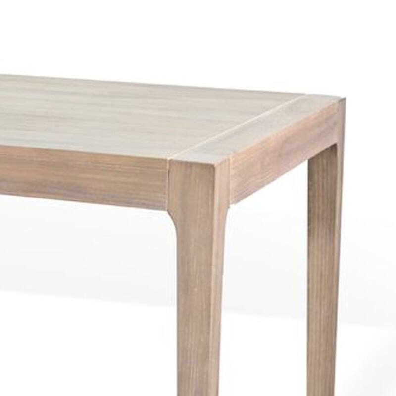 Claire Dining Table, Brown Wire Brushed Wood, 75 Inch Rectangular - Natural Brown