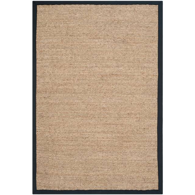 SAFAVIEH Natural Fiber Oceana Herringbone Seagrass Rug - 2'6" x 4' - Natural/Black