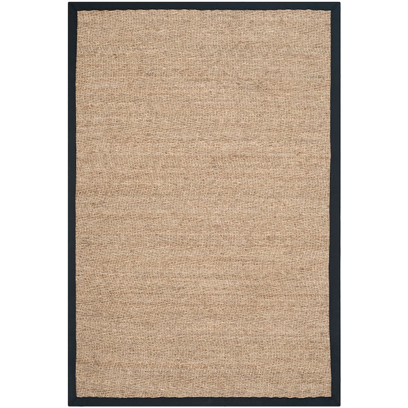 SAFAVIEH Natural Fiber Trilby Herringbone Seagrass Rug - 2'6" x 4' - Natural/Black
