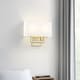 preview thumbnail 24 of 61, Wall Sconce Light With White Fabric Shade