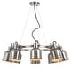 preview thumbnail 5 of 10, Liam 26.5" 8-Light Metal LED Pendant Chandelier, Nickel by JONATHAN Y