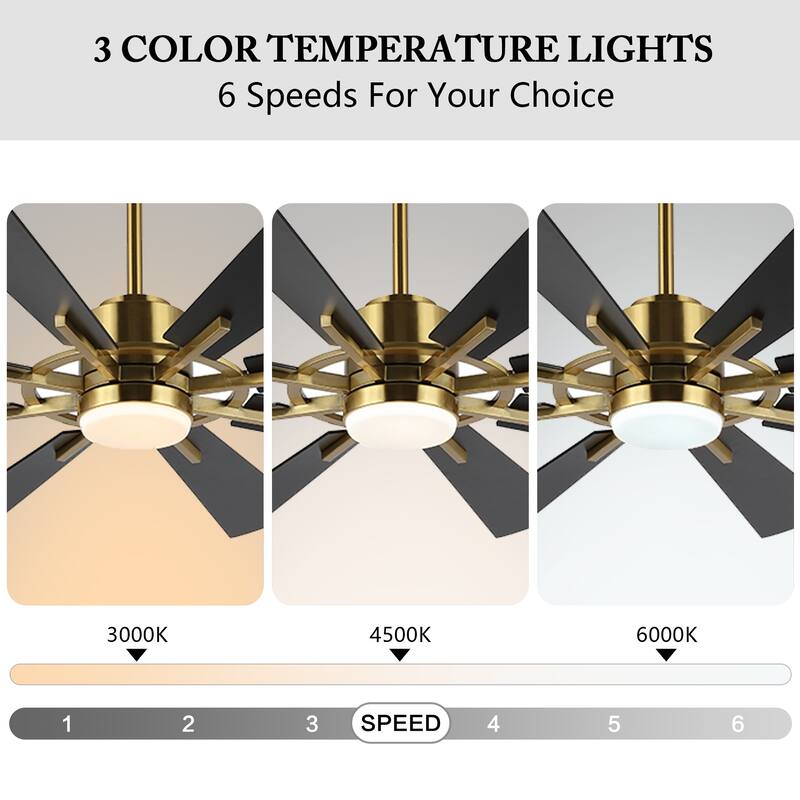 72"/80" DC Motor Indoor Ceiling Fan with Lights and Remote