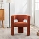 preview thumbnail 4 of 74, 28" Wide Boucle Upholstered Square Armchair Caramel