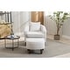 preview thumbnail 3 of 24, Arms Chair with Ottoman Mid Century Barrel Chair for Living Room