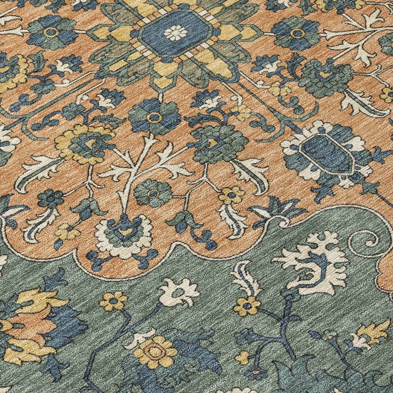 Machine Washable Indoor/ Outdoor Traditional Savannah Chantille Rug