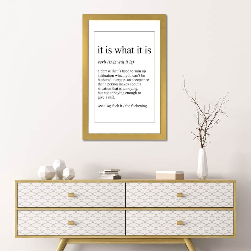 iCanvas "It Is What It Is" by Pixy Paper