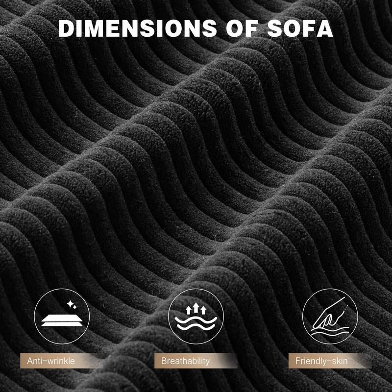 76'' Modern L-Shaped Sofa Couch with Movable Ottoman & Storage