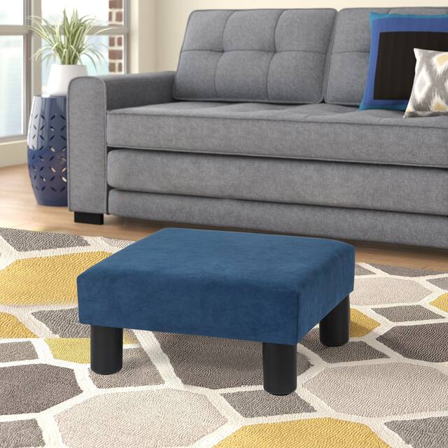 Adeco Ottoman Upholstered Fabric Footrest Pet Steps Dog Stair Stool,Footstool / Footrest - Geometric Art
