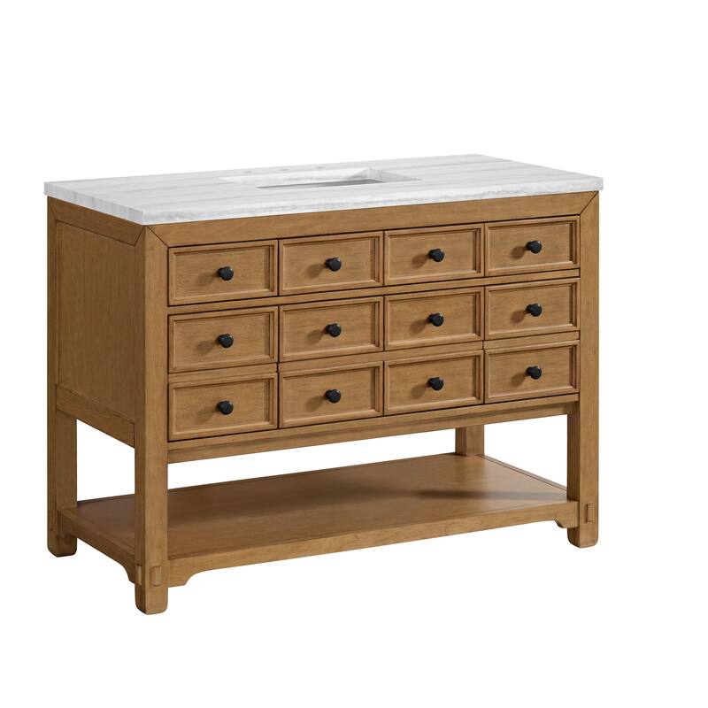 Malibu 48" Single Vanity, Amber Birch
