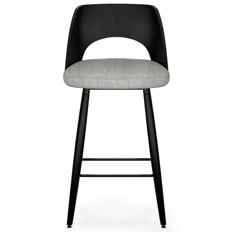 WYNDENHALL Addley Contemporary 16 inch Counter Height stool (Set of 2) - 18.5"D x 17.5"W x 34.6"H