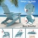 preview thumbnail 53 of 58, WINSOON All Weather HIPS Outdoor Folding Adirondack Chairs Set of 8